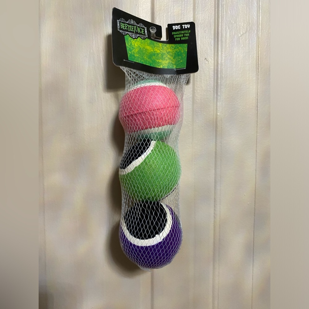 -Brand New Fetch Beetlejuice  Set Of  Tennis Ball for Dog 3 pcs .